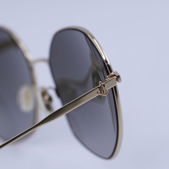 Jimmy Choo ASTRA/F/SK 0000 HA Sunglasses Gold Geometric Frame, Brown Lenses main image 6